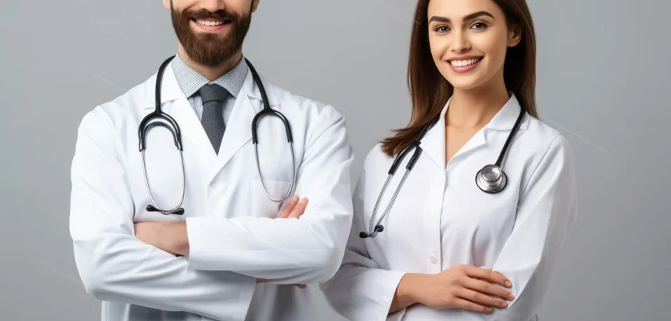 male-female-doctor-together-holding-board