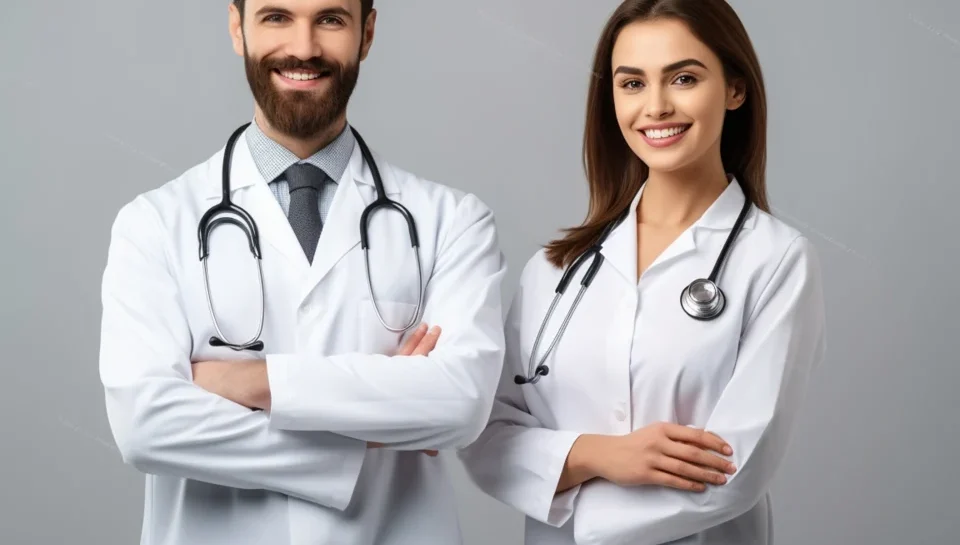 male-female-doctor-together-holding-board